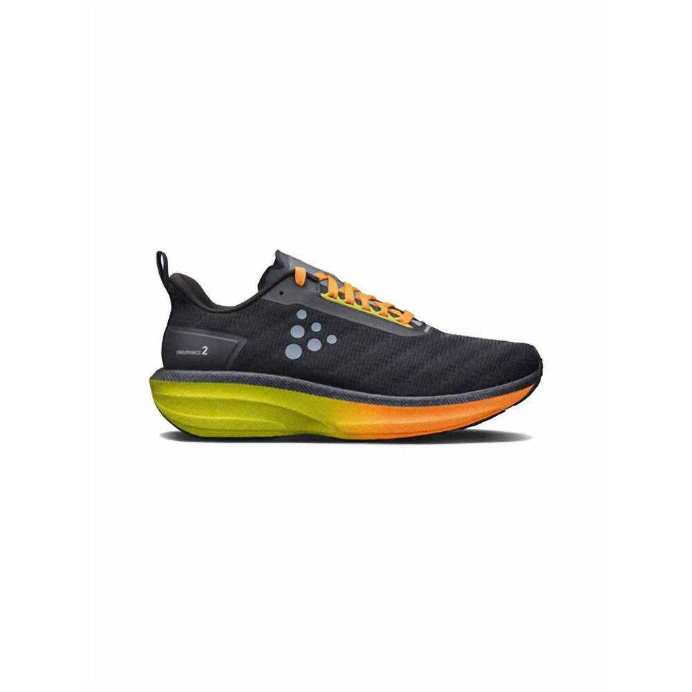NEW CRAFT men's endurance 2 running shoes in blaze/sulfur